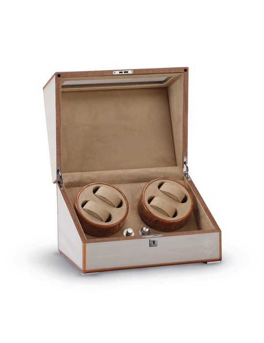 AVVOL PER 4OROLOGI IN LEGNO/MDF C/VELL. GIFTBOX BI