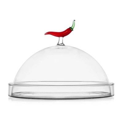 Cupola in Vetro con Piatto Peperoncino Vegetables –...