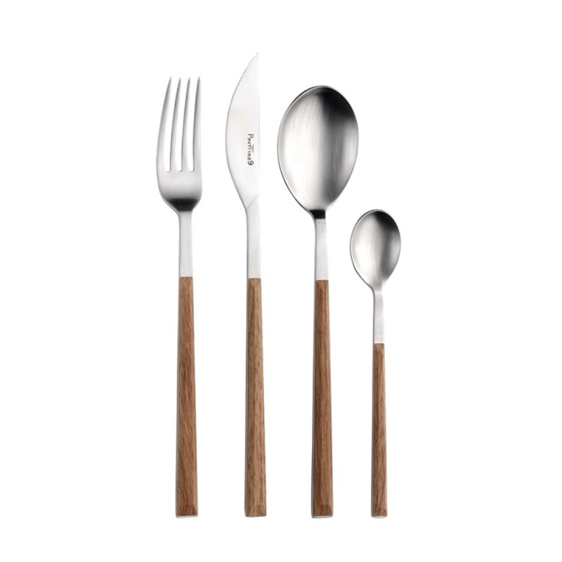 SERV. 24 PZ SUSHI QUEEN SATIN TEAK S/REG