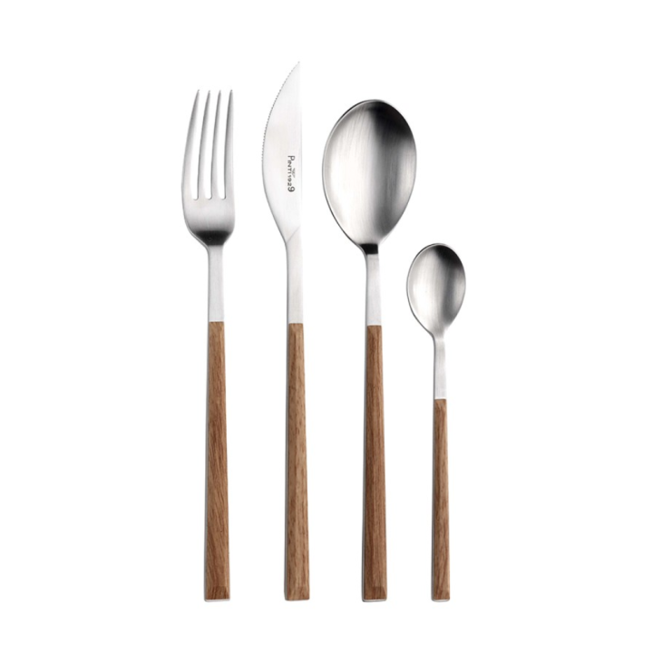 Pintinox Set di 24 posate Sushi Queen satinate teak