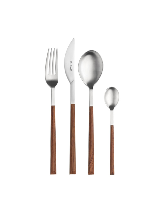 SERV. 24 PZ SUSHI QUEEN SATIN MOGANO C/SC. REGALO