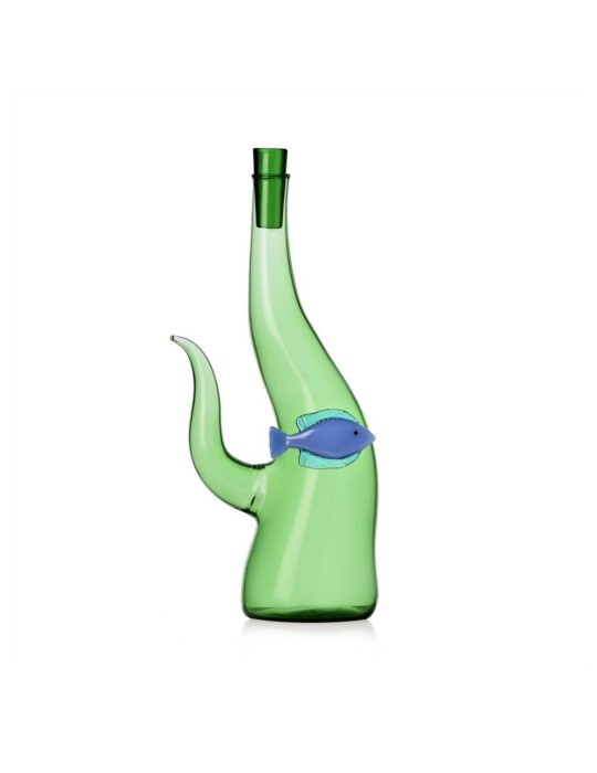 Bottiglia in Vetro Alga e Pesce Blu Marine Garden Ichendorf Milano – Design Alessandra Baldereschi