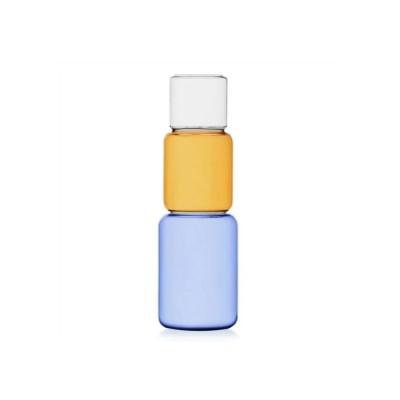 vaso blu/ambra/clear