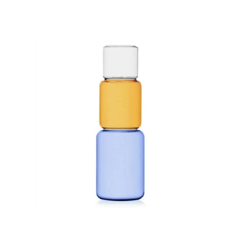 vaso blu/ambra/clear