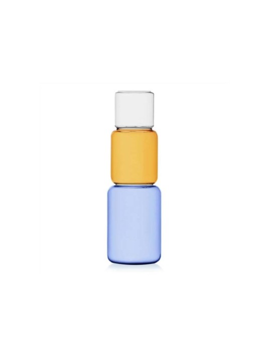 vaso blu/ambra/clear
