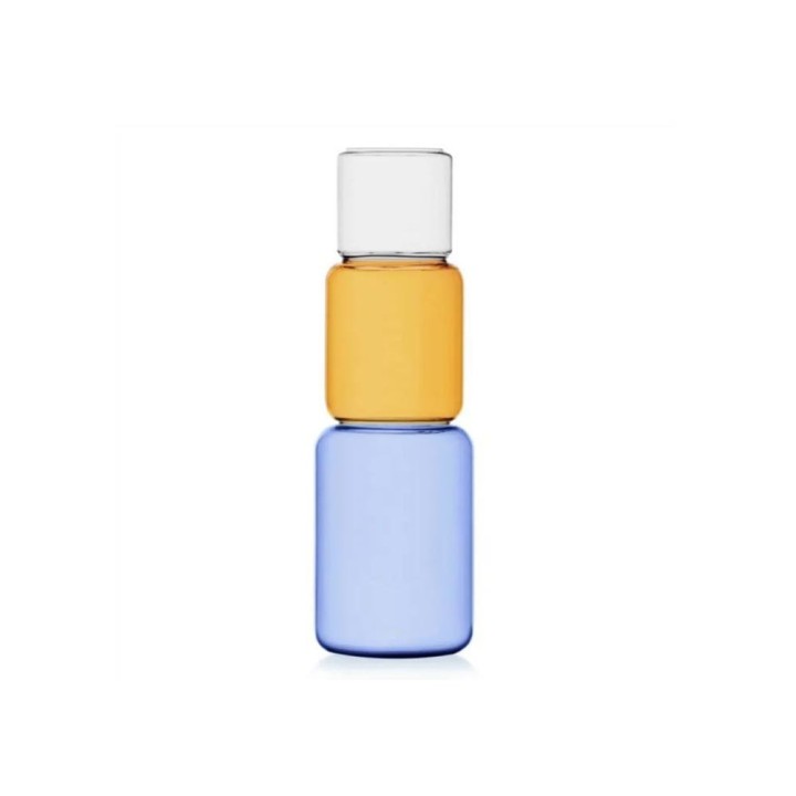 Ichendorf Milano Vaso blu, ambra e trasparente 35 cm