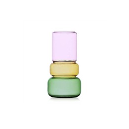Ichendorf Milano Vaso rosa, ambra e verde alto 25 cm