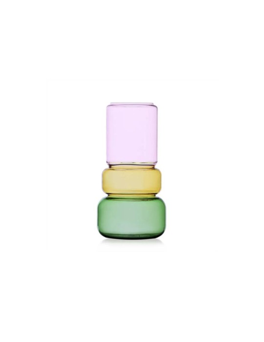 vaso rosa/ambra/verde