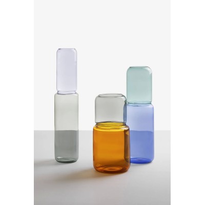 Vaso Scultoreo Revolve Smoke/Petrolio Ichendorf Milano in... 2