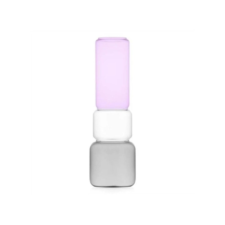 Ichendorf Milano Vaso smoke, trasparente e rosa 35 cm