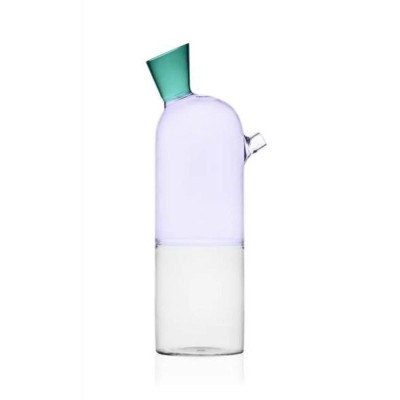 Bottiglia in Vetro Borosilicato Travasi Clear-Lilla-Verde...