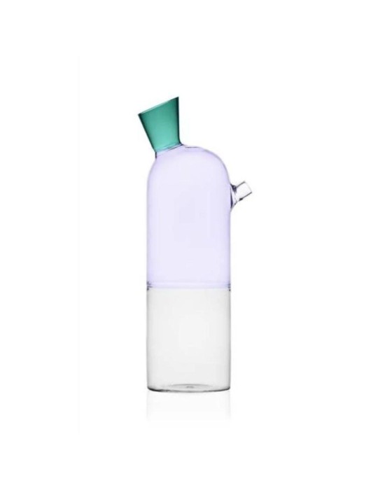 Bottiglia in Vetro Borosilicato Travasi Clear-Lilla-Verde Ichendorf Milano – Design Astrid Luglio