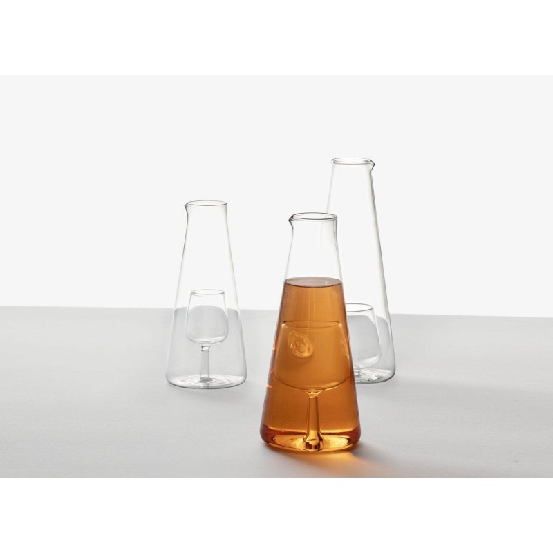 Caraffa Vino 1,10 L – Brocca in Vetro di Design...