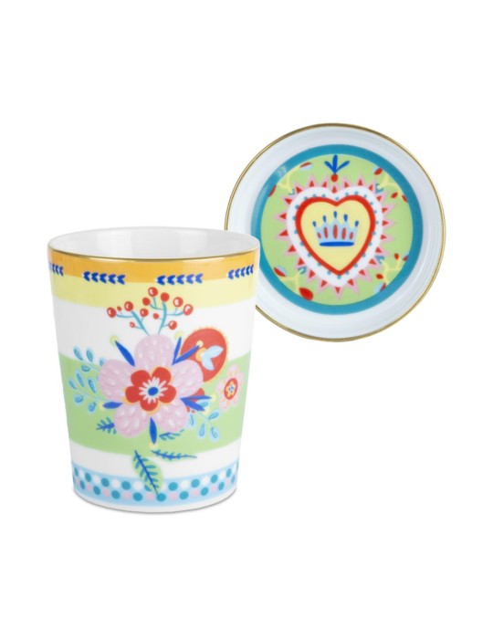 BICCHIERE C/PIATTINO/COPERCHIO BUON APPETITO H12