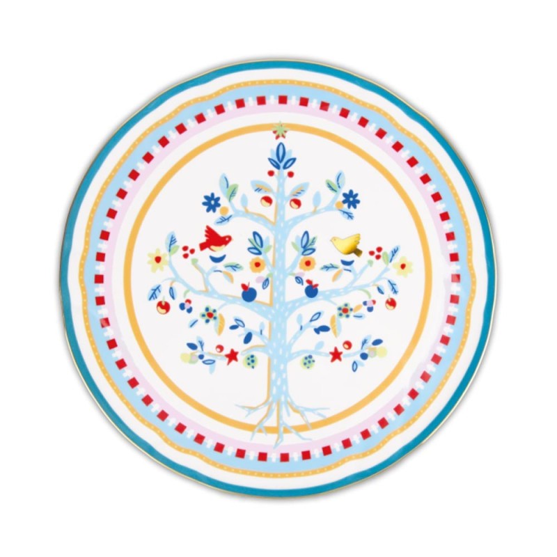 PIATTO TORTA ALBERO DELLA VITA 32CM