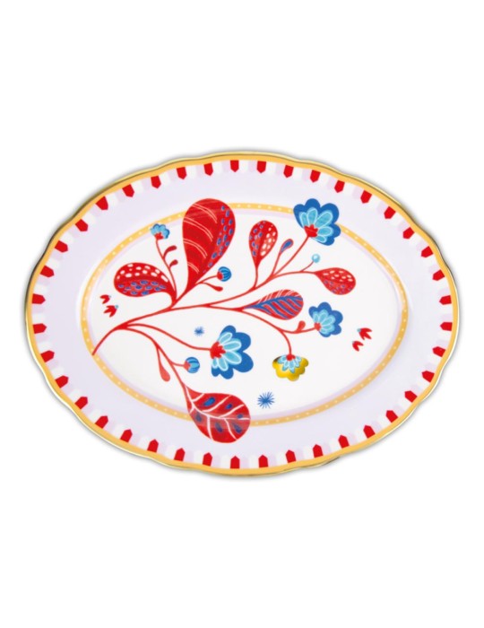 PIATTO A SERVIRE OVALE MELOGRANO 34X25