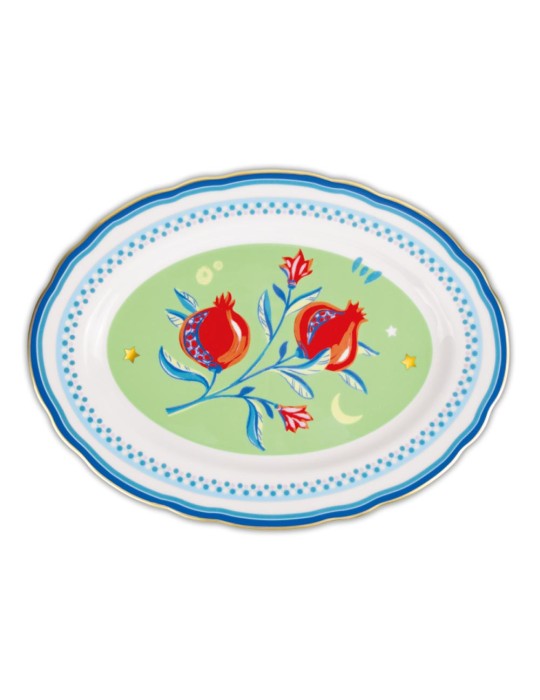 PIATTO A SERVIRE OVALE FOGLIE 34X25