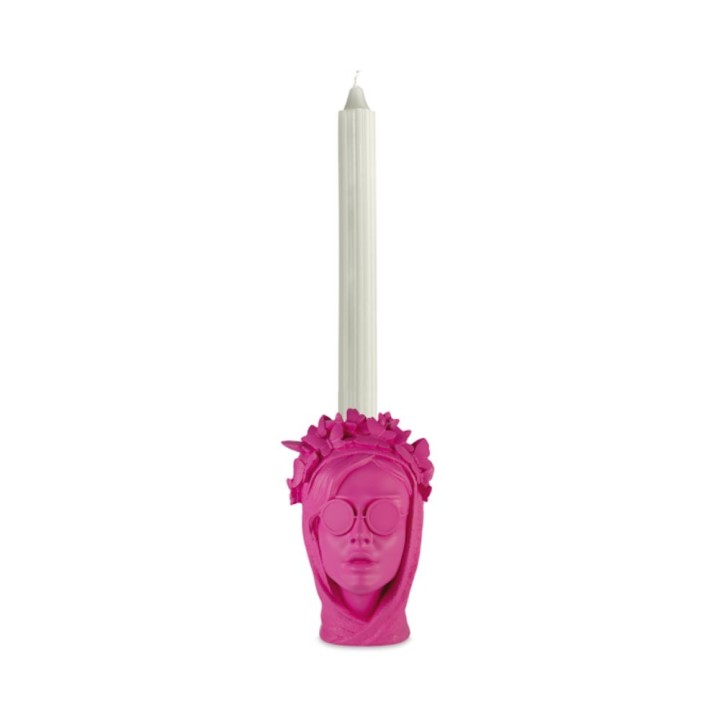 Baci Milano Portacandela La Stilosa fucsia alto 12 cm
