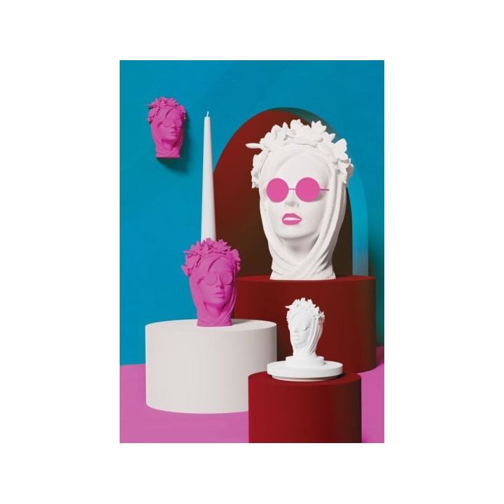 Baci Milano Portacandela La Stilosa fucsia alto 12 cm