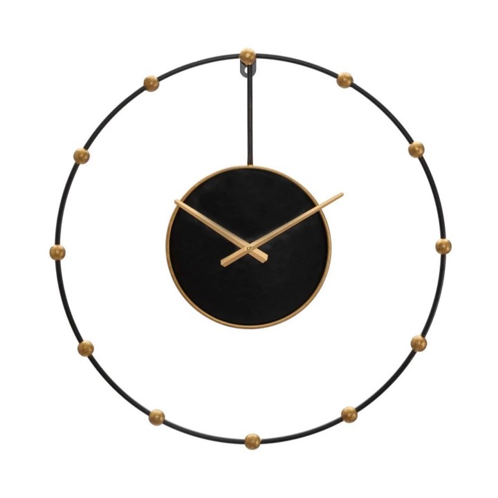 Mauro Ferretti Orologio da muro Pearl nero e oro Ø 61 cm