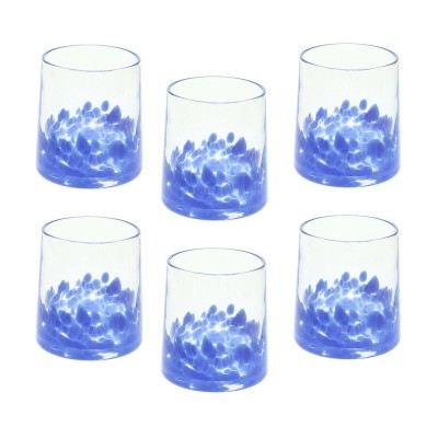 SET 6 BICCH. BLU VETRO VENEZIA