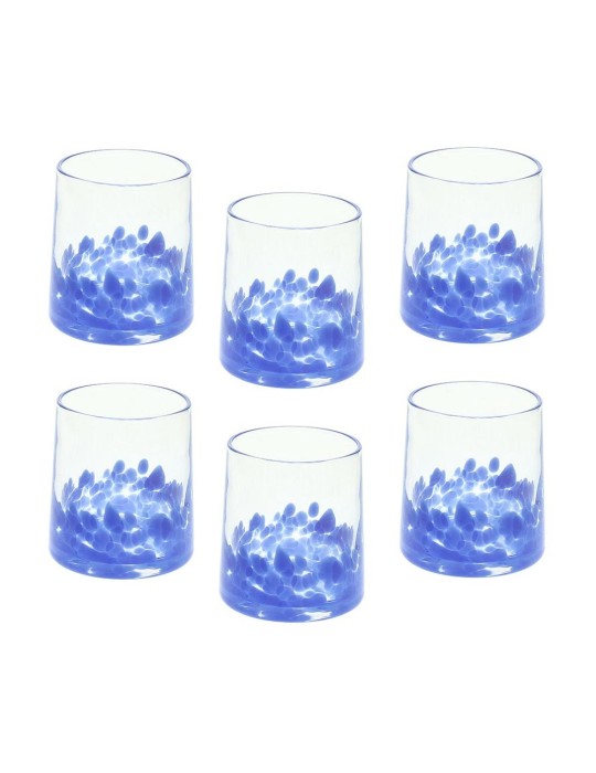 SET 6 BICCH. BLU VETRO VENEZIA