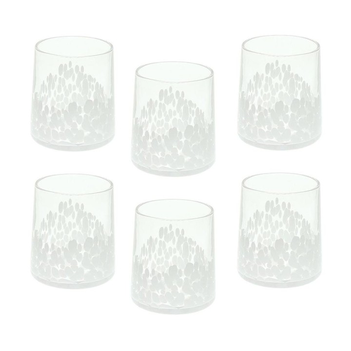 Tognana Set di 6 bicchieri Venezia bianchi da 300 cc