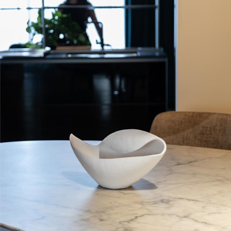 VASO CONCHIGLIA PICCOLO 30X19X15 WHITE MATT