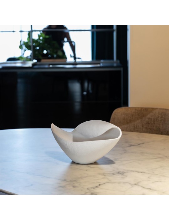 VASO CONCHIGLIA PICCOLO 30X19X15 WHITE MATT