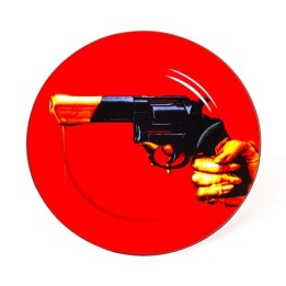 Seletti Piatto Toiletpaper Revolver bordo oro Ø 27 cm