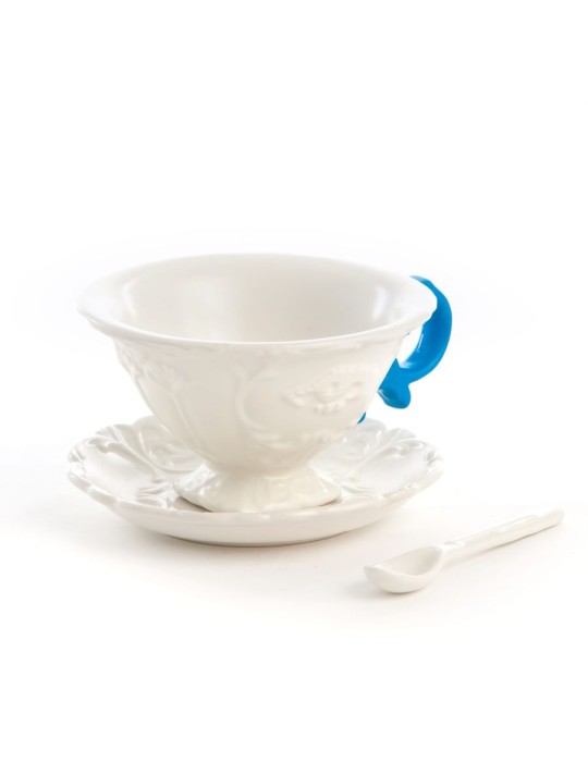 I-WARES I-Tea Blue – Set da Tè in Porcellana...