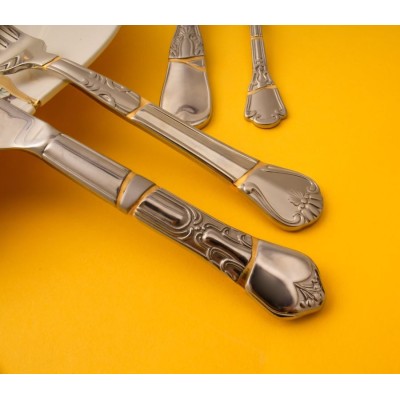 SET DI 4 POSATE IN ACCIAIO E ORO "KINTSUGI CUTLERY 2