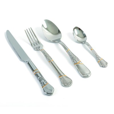 SET DI 4 POSATE IN ACCIAIO E ORO "KINTSUGI CUTLERY