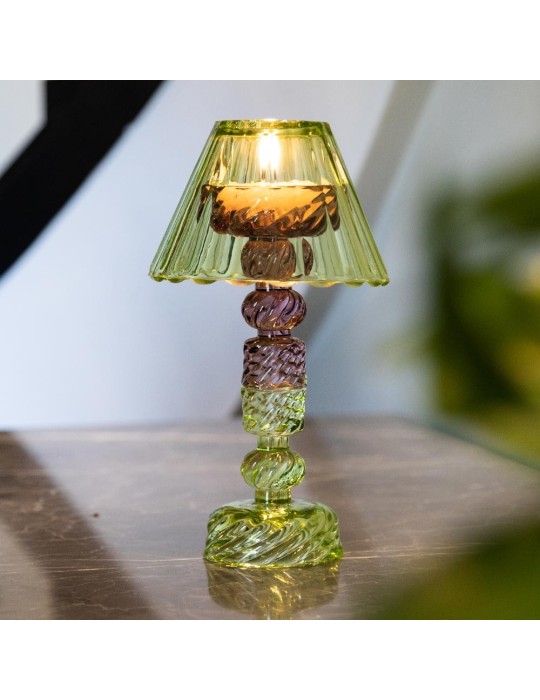 Candeliere Piccolo con Paralume Verde Chiaro...