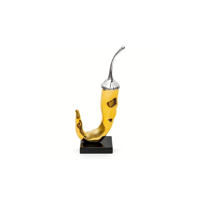 PEPERONCINO PICCOLO ORO E ARGENTO H.13