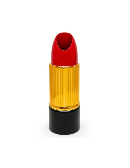 VASO FIORIDILABBRA ORO E ROSSO H.31CM