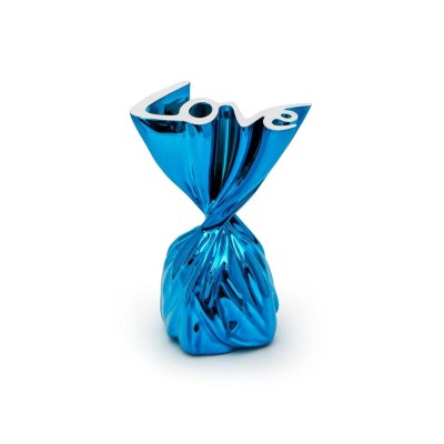 SCULTURA MINI SWEET GIFT AZZURRO H12