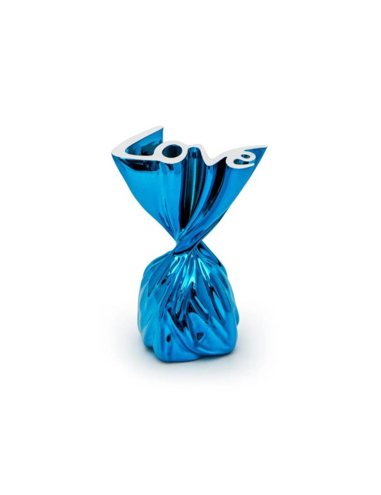 SCULTURA MINI SWEET GIFT AZZURRO H12