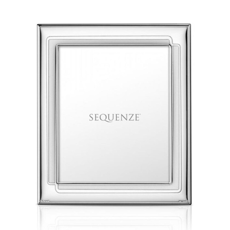 Portafoto Linea Textile Sequenze 20x25 – Cornice in Argento Elegante
