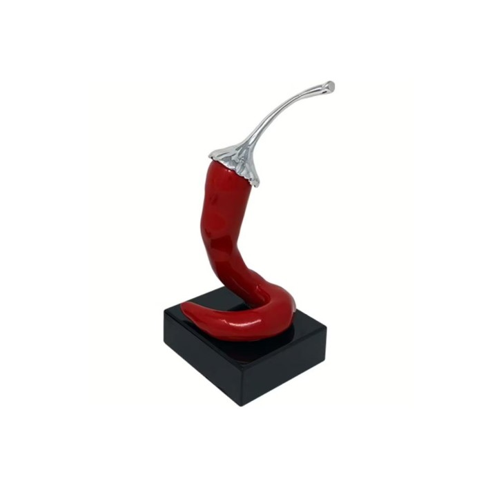 Sequenze Peperoncino attorcigliato rosso e argento