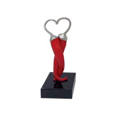 PEPERONCINO ABBRACCIO PICCO ROSSO E ARGENTO H13.5
