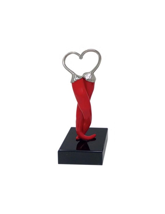 PEPERONCINO ABBRACCIO PICCO ROSSO E ARGENTO H13.5