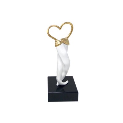 PEPERONCINO ABBRACCIO PICCO BIANCO E ORO H13.5