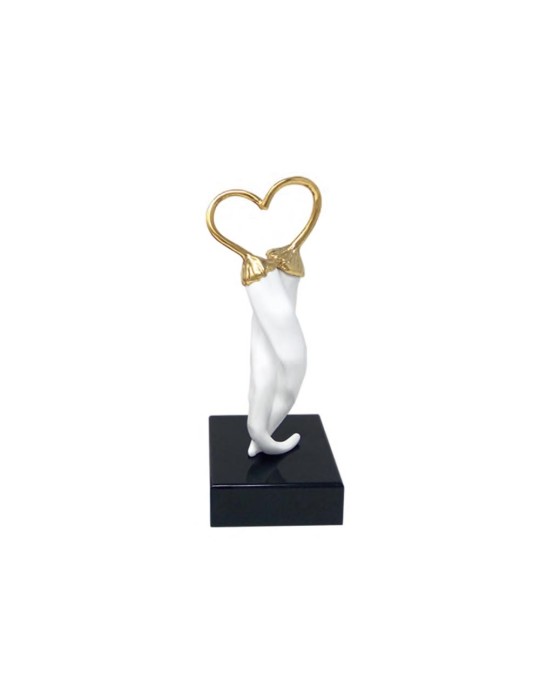 PEPERONCINO ABBRACCIO PICCO BIANCO E ORO H13.5