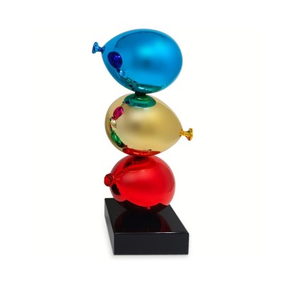SCULTURA ZEN BALOONS BLU ORO ROSSO H30