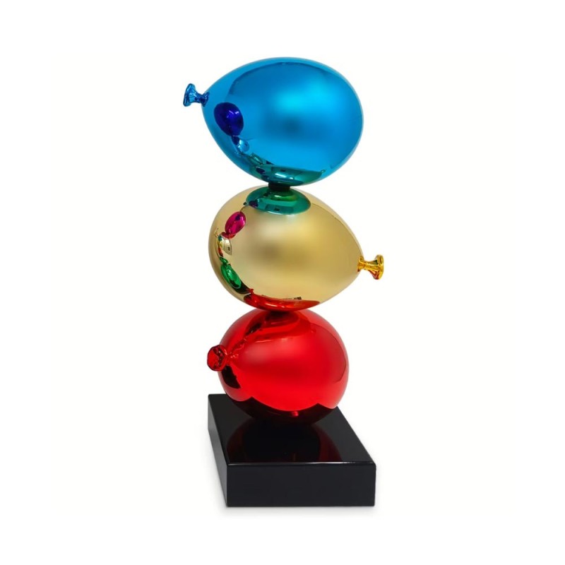 SCULTURA ZEN BALOONS BLU ORO ROSSO H30