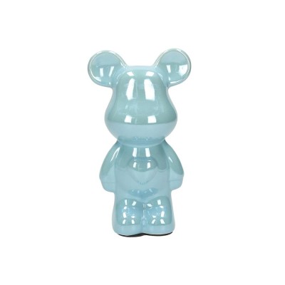 ORSO DECORATO AZZURRO H18           HOME DEC BEAR