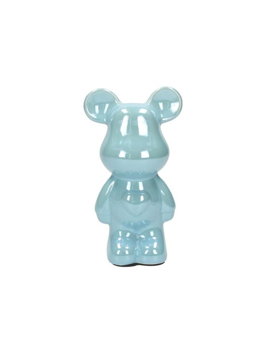 ORSO DECORATO AZZURRO H18           HOME DEC BEAR