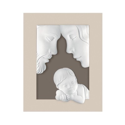 Bongelli quadro Famiglia con cornice nocciola grande 26X32cm