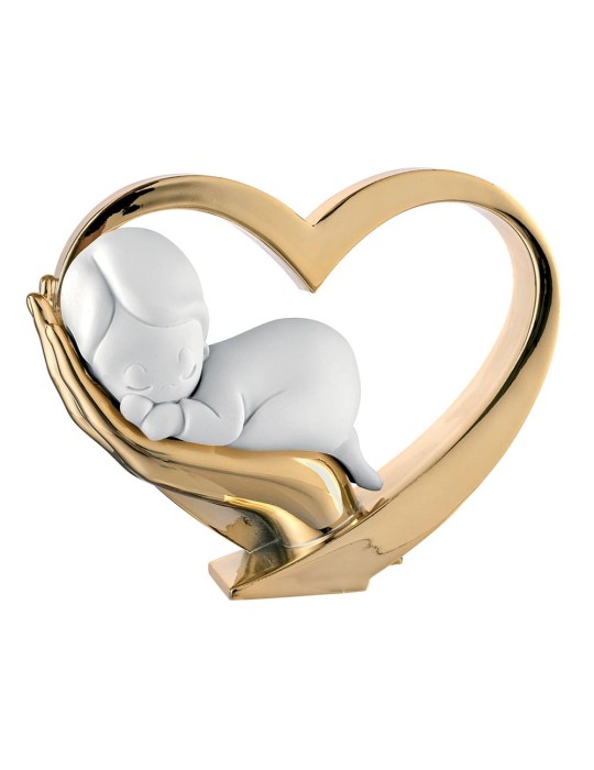 MANO BIMBO CUORE ORO 13X11